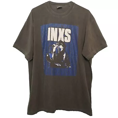 INXS Full Moon Dirty Hearts Tee Michael Hutchence New Wave Rock Faded Shirt XL • $48