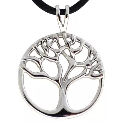 Tree Of Life Necklace Womens Mens Silver Stainless Steel Family Ancestry Pendant • $17.99