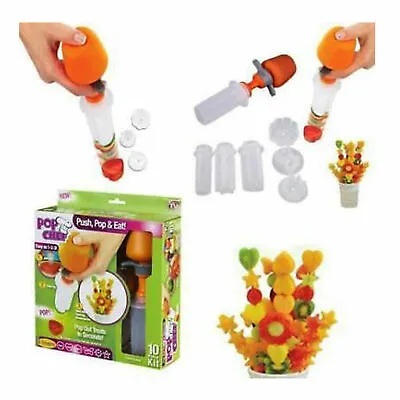 £12.49 • Buy NEW Salad Vegetable Shaper POP Chef Fruit Popper Push Pop And Eat With 6 Shapes