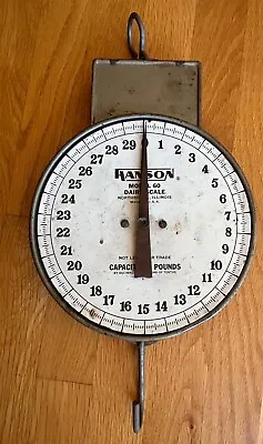Vintage Hanson DAIRY Hanging Scale Model 60 ~ 8  Diameter 16  Hanging Length • $29.99