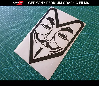 V For Vendetta Freedom UK Laptop Mac Book JDM Decal VInyl Sticker_BLACK • $5.46