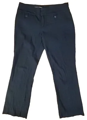 Anthropologie Cartonnier Charlie Textured Crop Flare Pants Black Size 4 • $17.99