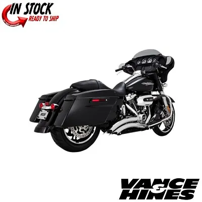 Vance & Hines Big Radius Exhaust For 17-2019 Harley Touring Models Chrome  26373 • $799.99