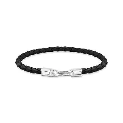 Genuine THOMAS SABO Bracelet With Braided Black Leather • $159