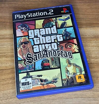 Grand Theft Auto: San Andreas - Playstation 2 PAL - With Map & Cheat Codes  • $24.99
