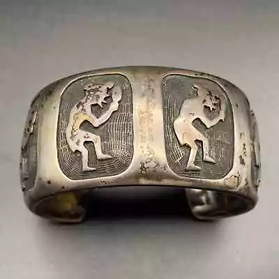 Vintage Hopi Bernard Dawahoya Mudhead Kachina Silver Bracelet Cuff Small 5-7/8  • $1108