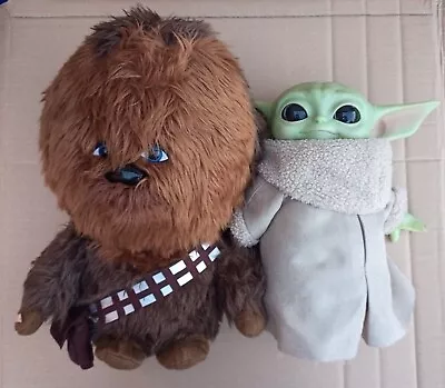 Star Wars 14  Talking Chewbacca Plush + Star Wars 12  Baby Yoda • £15