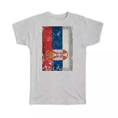 Gift T-Shirt : Serbia Flag Retro Artistic Serbian Expat Country • $17.99