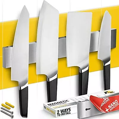 Magnetic Knife Holder For Wall No Screws Knife Magnetic Strip 12  With Adhesive • $26.33