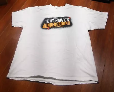 Vintage 2003 Tony Hawk Underground Shirt Video Game Promo Game Stop White Sz XL • $125