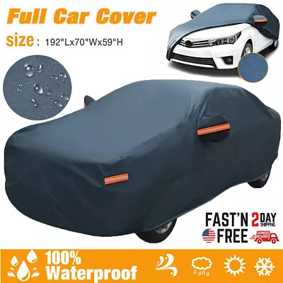 Full Car Cover Waterproof Dust-proof UV Resistant Outdoor All Weather Protection • $35.99