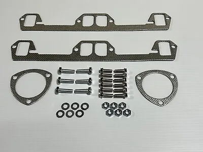 Gaskets + Bolts For Dodge Plymouth Mopar A B E Body 318 340 360 Exhaust Headers • $26.94