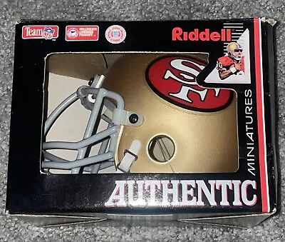 SAN FRANCISCO 49ers RIDDELL Mini Football Helmet NFL Authentic Metal Facemask • $75