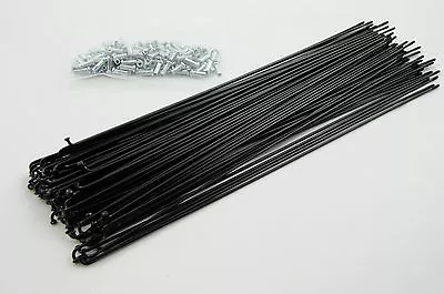 £19.99 • Buy 100x 50’s,60’s 70’s RACING BIKE BLACK SPOKES & NIPPLES CHOICE 300mm OR 295mm
