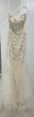 Wedding Dress Beaded With Pearls And Crystals Mermaid Style • $500