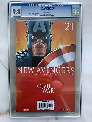 New Avengers #21 CGC 9.8 Civil War 2006 - Captain America- Marvel Movie 🎥 • $10