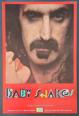 +++ 1979 FRANK ZAPPA Baby Snakes VHS Video Promotion Poster 1st Print • $399.95
