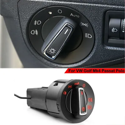$28.19 • Buy For VW Golf Mk4 Passat Car AUTO Chrome Headlight Switch W/ Light Sensor Module