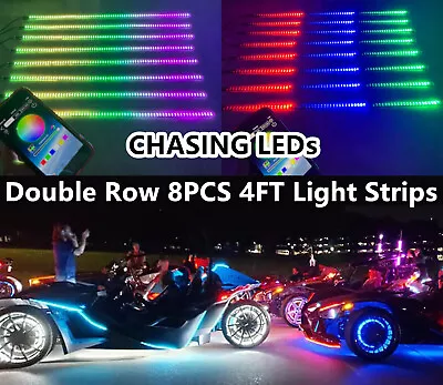 Double Row 8PCS 5FT Dream Color CHASER Slingshot IP68 Strips For 17.5  Rim Light • $236.01