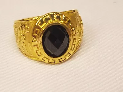 Men's .9999 24K Gold Faceted Black Spin Dragon Ring Lambert Cheng ShopHQ ShopNBC • $1225