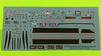 71 1971 Mustang Mach 1 1/25 Decal Sheet 429 Cobra Woodgrain Interior Cluster • $14.99