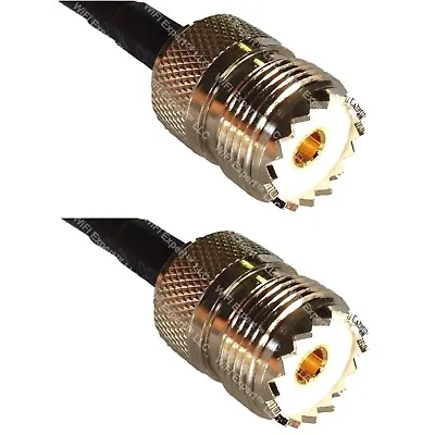 3 Feet UHF SO239 Pigtail Cable Female To Female Jack Adapter Connector RG316 USA • $10.74