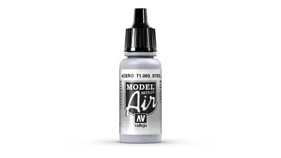 AV Vallejo Model Air 17ml - Steel (Metallic) (VAL065) • £3.99