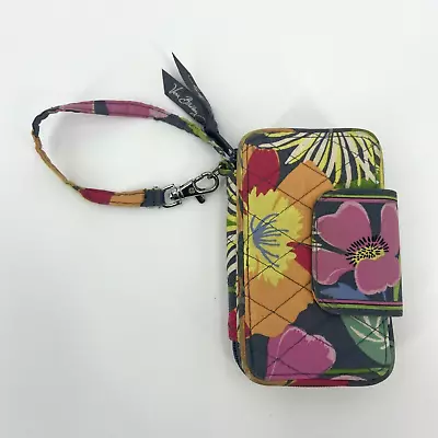 Vera Bradley Womens Wristlet Wallet Jazzy Bloom Floral Multicolor Classic • $16.95