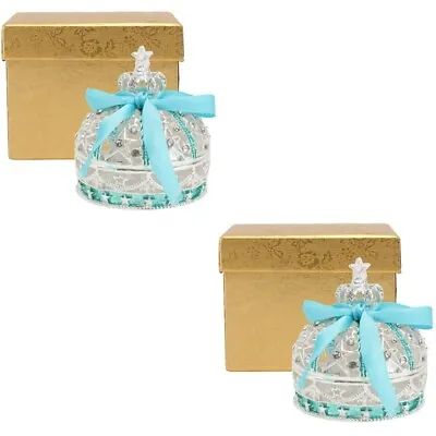 £32.13 • Buy 2 Pcs Tiara Jewelry Holder Gift Storage Case Vintage Jewelry Box