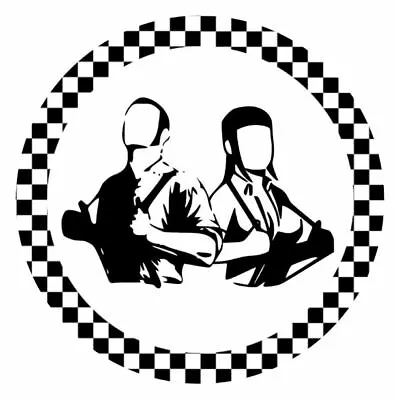 £14.50 • Buy Skinhead Boy And Girl With Braces Rude Circle Ska Music Vinyl Decal Sticker