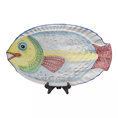 ✨ DESUIR VIETRI Fish Platter Wall Plate Stefano Camastra Italian Pottery • $44.85