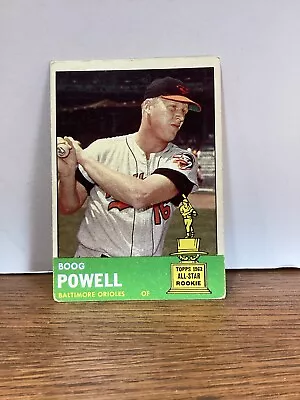 1962 TOPPS Baseball All-Star Rookie Boog Powell #398 - Baltimore Orioles Ungrade • $9.99