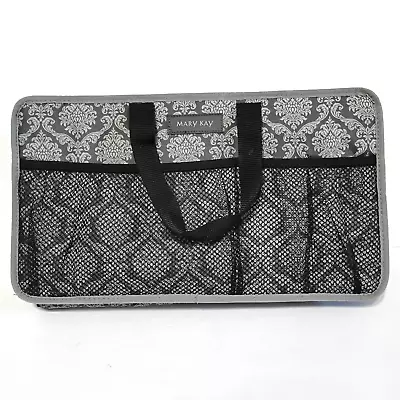 Mary Kay Black Gray Consultant  Cosmetic Bag Tote Organizer Caddy • $12.95