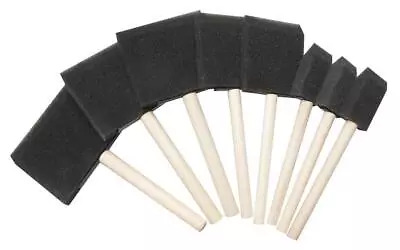 Assorted Sizes 8 Piece Foam Brush Set With Wood Handles (1  2  3  & 4  Wide) • $8.78