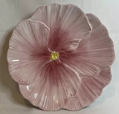 VIETRI VIOLA Pink Pansy 8-1/4” Salad Plate-Made In Italy • $32.99