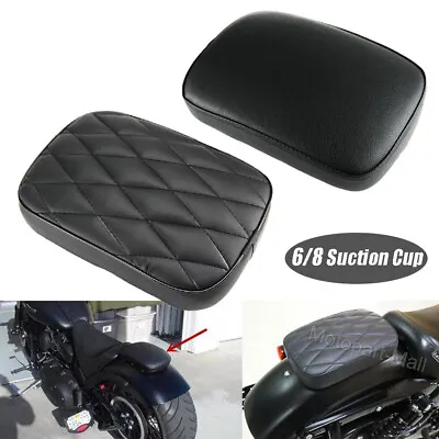 Rear Passenger Seat Pillion Pad 6/8 Suction Cup For Harley Dyna Sportster Bobber • $16.87