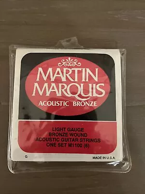 Martin Marquis M1100 Bronze Light Acoustic Guitar Strings X6  .012-0.52 New • $7.95