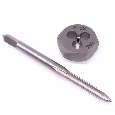 US Stock HSS 6-32 Tap & 6-32 Hexagon Die Thread Right Hand Set • $8.49