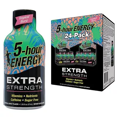 5-hour ENERGY Shot Extra Strength Tropical Burst 1.93 Oz. 24 Ct • $57.47