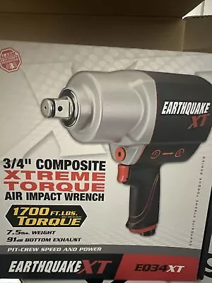 NEW 3/4” Earthquake XT Composite Xtreme Torque Air Impact Wrench EQ34XT • $214.95