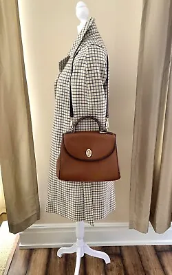 Mark Cross Chestnut Brown Leather Satchel Shoulder Bag • $150