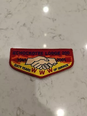 Echockotee 200 Lodge Flap 60 Years Of Service Patch • $8