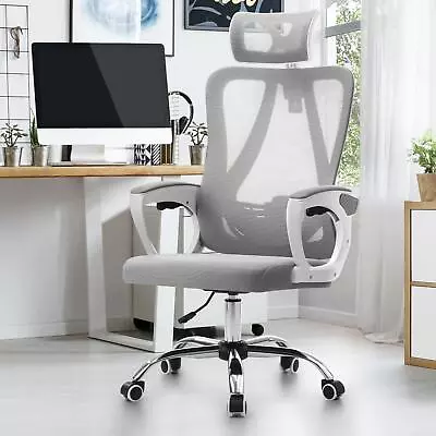 Oikiture Mesh Office Chair Executive Fabric Gaming Work Study Seat Tilt Computer • $107.91