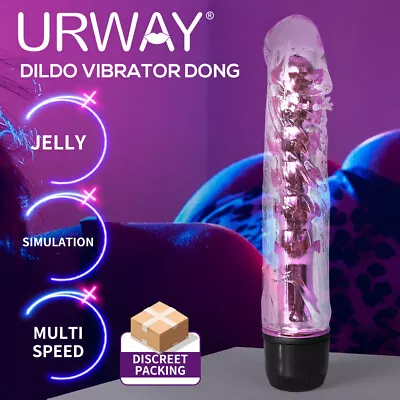 Urway Vibrator Multi Speed Vibrating Realistic Dildo Stimulator Sex Toy Adult • $17.99