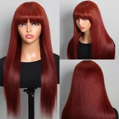 Human Hair Wigs Wig With Bang Glueless Wear And Go Women UK • £139.50