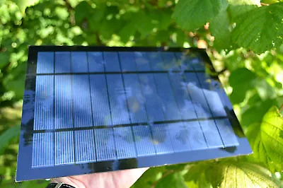 £12.49 • Buy Polycrystalline Solar Panel 5.5 Watts. 26cm X 18cm 4.5v 5v 5.5v & 6v Models