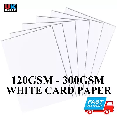£0.99 • Buy A2 A3 A4 A5 A6 WHITE CARD BLANKS CRAFT MAKING DECOUPAGE STOCK PAPER 120 - 300gsm