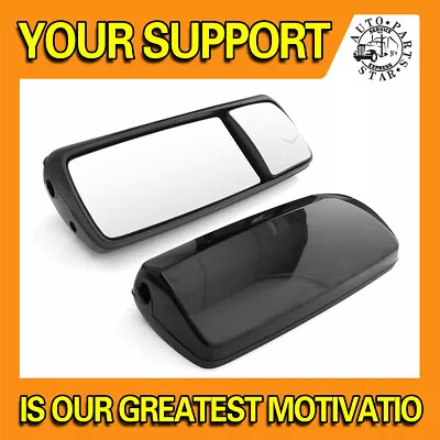 Black Door Mirror Power Heated Driver LH Side For Volvo VNL Truck • $127.81