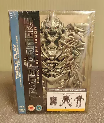 Transformers Dark Of The Moon Bluray + Dvd Megatron Transforming Case Uk Release • £16