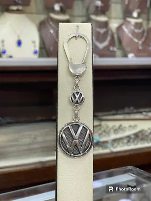 Volkswagen Keyring 925 Silver Medal Key Chain Car Logo Accessories Key Ring Gift • $78